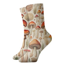 Vintage Mushroom Designs Collection Painting Classics Compression Socks Athletic Long Crew Socks For Men Women 11.8inch(30cm)