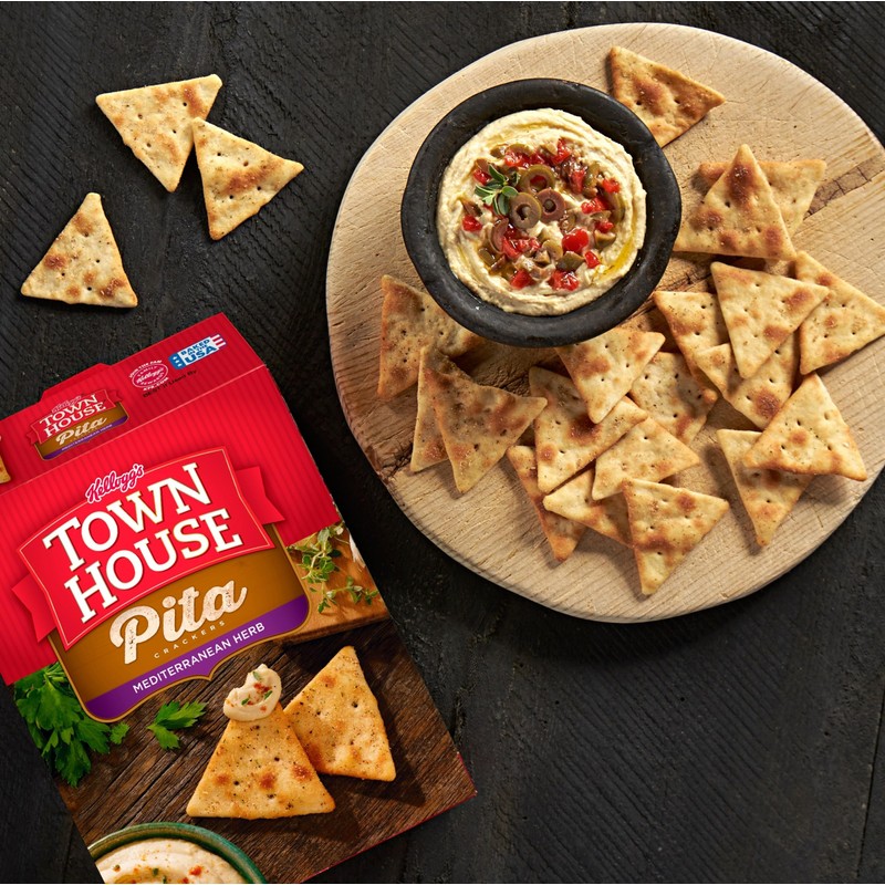 Town House Pita Crackers Oven Baked Crackers, Party Snacks, Mediterranean