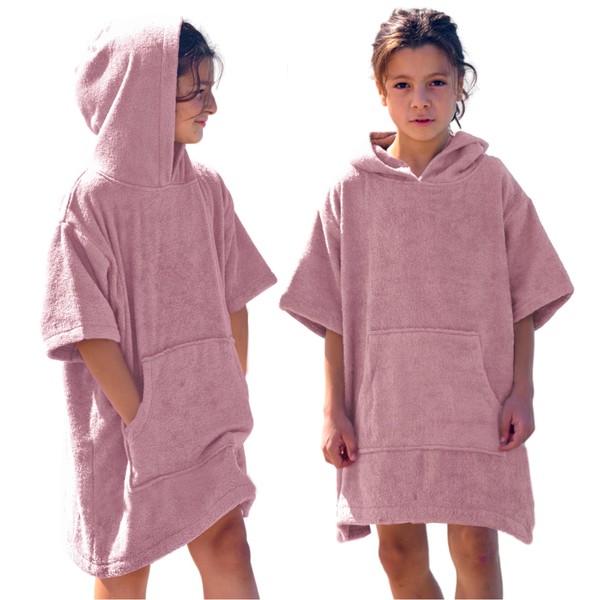 CalmyBEACH Terry Cloth Bath Poncho Girls Boys – Children's Surf
