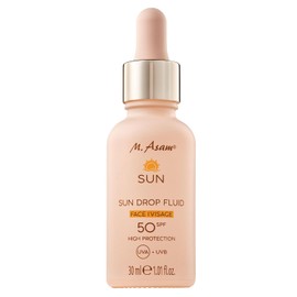 M Asam SUN Drop Fluid SPF 50 (30 ml) - Nourishing Sun Protection Serum for Face with Intensive Protection Against UVA & UVB Radiation, with Aloe Vera & Hyaluron, Vegan Face Sun Protection