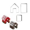La Tartelette 3 Pcs Stainless Steel Christmas Mini House Mold