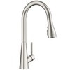 FORIOUS Kitchen Faucet with Pull Down Sprayer, Brushed Nickel, Classic