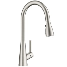 FORIOUS Kitchen Faucet with Pull Down Sprayer, Brushed Nickel, Classic High Arc Stainless Steel Faucet for Kitchen Sink, Single Handle for 1 or 3 Hole Decks for RV Bar Farmhouse Laundry Camper