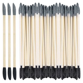 50 Piece 2-in-1 Sanding Stick Set, Granularity with 150# Black & 280# Grey, Sanding Sticks Made of Birch Plywood, for Model Making, Gundam, Woodworking and Nail Design (Natural Wood)