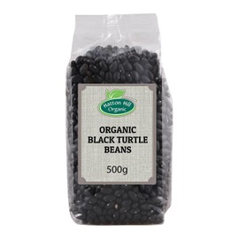 Organic Black Turtle Beans 500g by Hatton Hill Organic | High-Protein, Fiber-Rich, Perfect for Soups, Salads