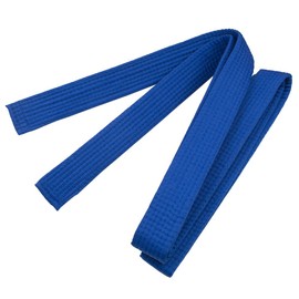 TopTie Karate Taekwondo Belt, Martial Arts Double Wrap Solid Rank Belt-Blue-Size 3
