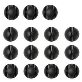 URAQT Cable Clips Holders, 15pcs Cable Tidy Clips Management, Desktop Cord Holder, Charging Cord Cable Management for Home, Office, Car and Desk, Black