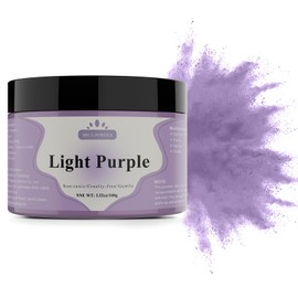 Yipoyilo Mica Powder - 100g Mica Powder for Epoxy Resin - Metallic Color Pigment for Resin, Soap, Bath Bombs, Eye Shadow, Nails, DIY Crafting Projects etc. (Light Purple)