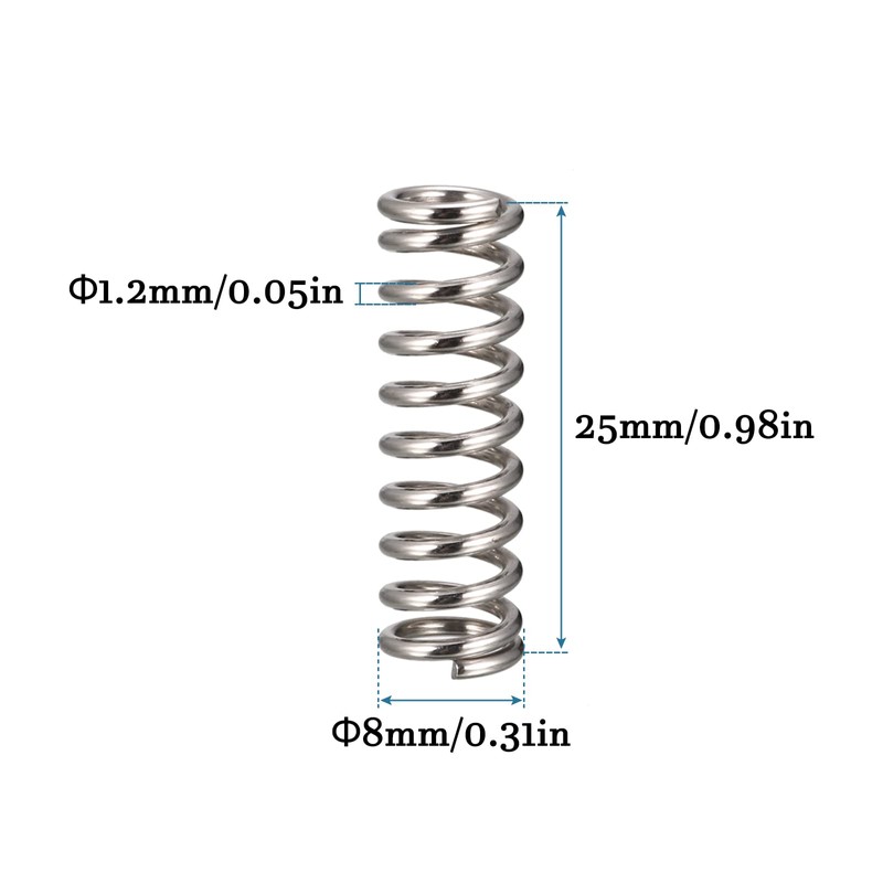 QUARKZMAN Small Compression Spring x 7 Pieces Spring Steel Tension