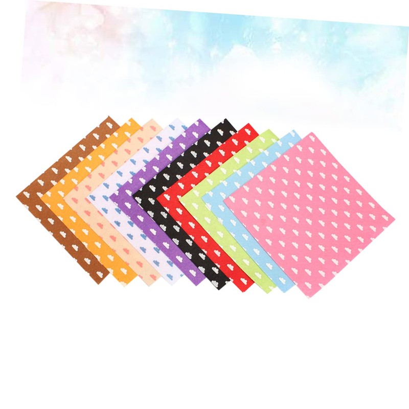 IWOWHERO 20Pcs DIY Nonwoven Fabric Cloud Pattern Felt Sheets Safe