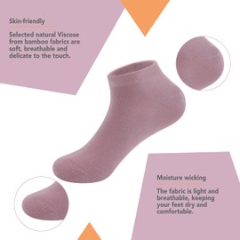 SERISIMPLE Viscose Bamboo School Socks Ankle Super Soft Kids Socks Stretch Cuffs Athletic Odor Resistant Anti-odor 5 Pairs (Medium, Assorted)