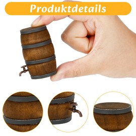 Wichtel Zubehör，Miniatur Bierfass Puppenhaus Weinfass Miniatur Weinglas Miniatur Puppenhaus Zubehör Bar Zubehör Holzfass Deko Ausstattung für Mini Puppenhäuser