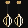 BNHHLZ Modern LED Chandelier Gold Ring Pendant Light Fixtures 4000K