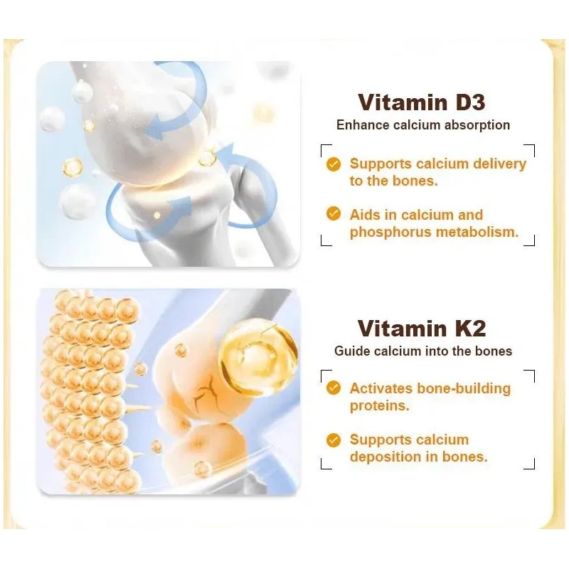 Vitamina D3 5000 Iu + K2 100 Mcg 250 Cápsulas