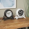 Deco 79 Metal Decorative Clock Scroll Mantel Clock, set of