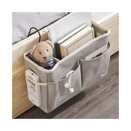 Bed hanging pocket organizer bed organization storage hanging type storage type 3 color gray 2ea