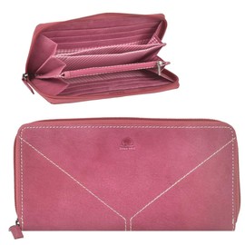 Greenburry Tumble Nappa Leather Wallet 20 cm, fuchsia, Elegant
