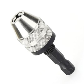 POCREATION 1/4 Inch Hex Shank Keyless Drill Chuck Adapter, Converts Drill Bits for Use in Impact Drivers and Screw Guns