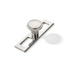 khtumeware 5 Pack 1-1/4 Inch Polished Nickel Cabinet Knobs Backplate