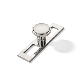 khtumeware 5 Pack 1-1/4 Inch Polished Nickel Cabinet Knobs Backplate with Base Plate Zinc Kitchen Cabinet Handles Drawer Pulls Cabinet Hardware.
