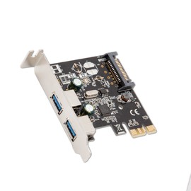 Syba USB 3.0 PCI-E x1 Adapter Card, 2 External USB 3.0 Type A Ports, Requires SATA Power, Renesas Chipset - SD-PEX20160