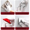 Tustao 6-Pack Stainless Steels Adhesive Wall Hooks Black,Easy Installation Without