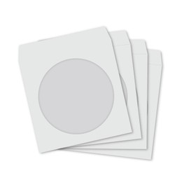 CD Paper Sleeves White with Window and Flap ALL QUANITIES (10)