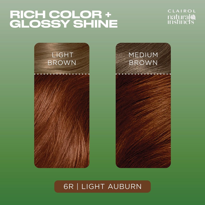 Clairol Natural Instincts Demi-Permanent Hair Dye, 6R Light Auburn Hair