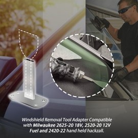 XTPTFABS Windshield Removal Tool Adapter/Car Windshield Repair Blade Guard Compatible with Milwaukee 2625-20 18v Hackzall and Most Other Handheld hackzall