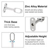 INCREWAY 4pcs Silver Closet Rod Support, Aluminum Alloy Oval Wardrobe