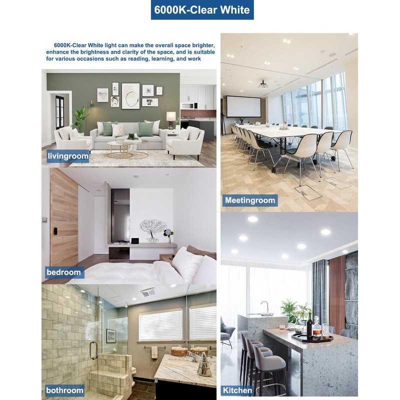 CODAFUL 12 Pack 6 Inch Ultra-Thin LED Recessed Ceiling Light