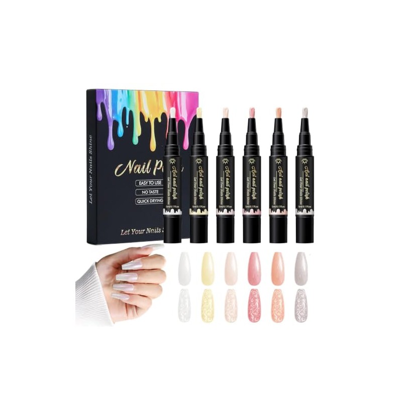 Rotuladores de gel para uñas 6 Piezas Rotuladores de Pintura