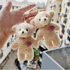 Calkkrer Cute Plush Keyring, Brown Bear Bag Pendant, Cuddly Toy