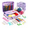 58-Piece Crochet Starter Kit for DIY Yarn Projects – Blue