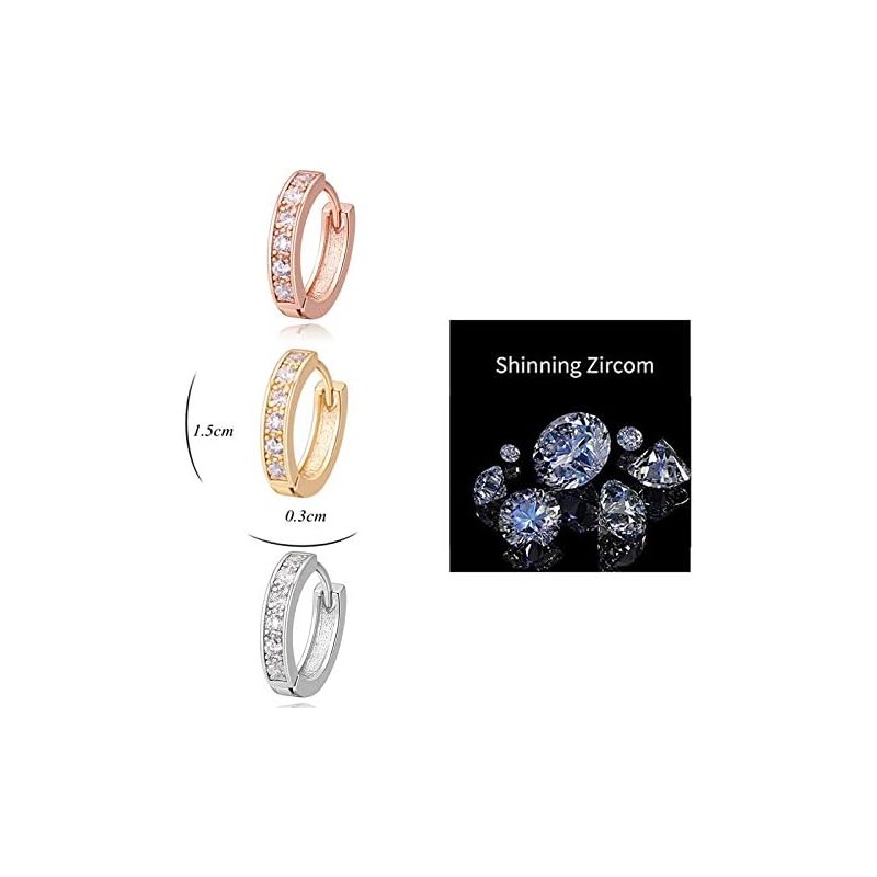 Aretes de Aro con Zirconia Cúbica para Mujer – Uplayteck