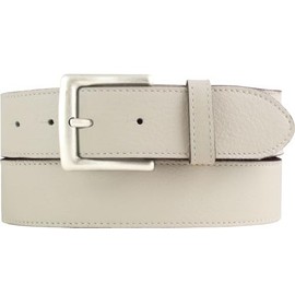 BELTINGER Soft Men's Belt Made of Nappa Leather with Quilted Seam, 4 cm, High-Quality Leather Belt Made of Soft Leather, 40 mm, Men's Jeans Belt 4 cm, Beige, antique silver