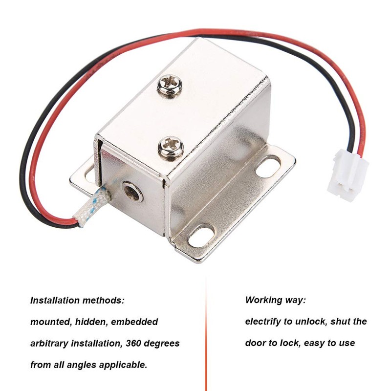 DC 12V Solenoid Electromagnetic Electric Lock, Widely Used Door Cabinet