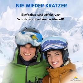 Two Horizons Ski Helmet Visor Protection | Visor Protection for Ski Helmets with Visor | Protects Against Scratches | Microfibre Visor Cleaning Cloth | Style with Smile | Ski Helmet Visor Cover |