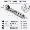 Wheel Adjustable Pasta Cutter with Handle - Stainless Steel Multi-Tool