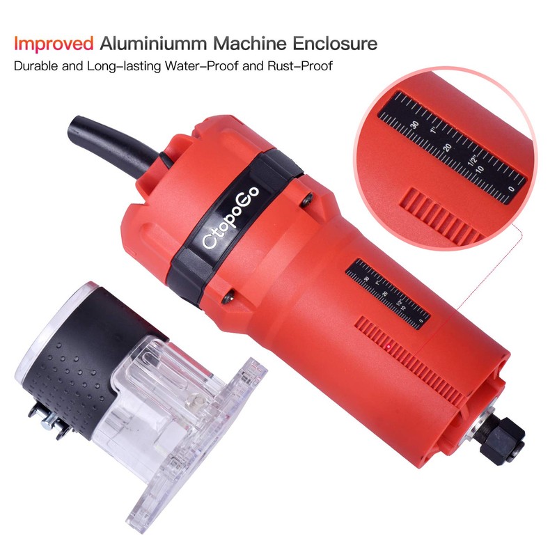 Compact Palm Router Tool, 800W Hand Wood Trimmer Router with