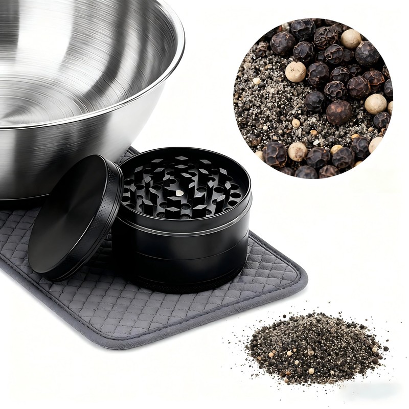 Manual Spice Grinder 2.5 Inch, Aluminum Metal Herb Mill