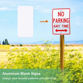 M METERXITY 2-Pack White Blank Metal Signs 4x8 Inch Painted Aluminum Sheet Reflective UV Protected Blank Custom Sign for Crafts/Yard/Garden/Outdoors/Indoor Thick 0.02 Inch