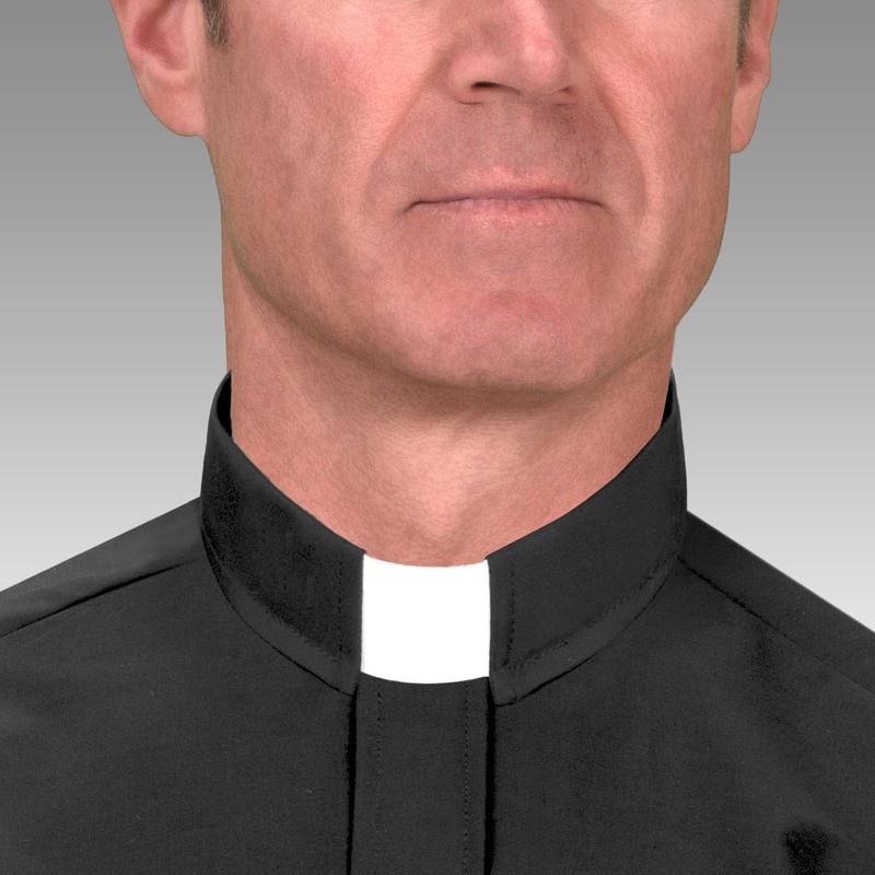 ROORUZ White Pastor Shirt Label Collar Insert 160X30X0.7MM(3Pieces)