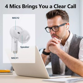 XIAOWTEK A40 Pro Bluetooth 5.3 Wireless Earbuds IPX7 Waterproof 50Hrs Playtime
