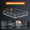 Acrylic Tray Organizer Large, Acrylic Tray for Ottoman, Serving Tray
