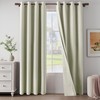 100% Blackout Linen Textured Curtains 84 Inch Length 2 Panels