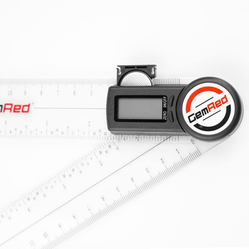 GemRed Digital Protractor Enhanced ABS Ruler