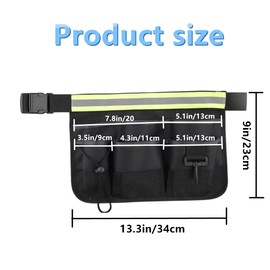 1 Pack Adjustable Waist Gardening Tool Waist Bag Gardening Belt with Multiple Pockets Heavy Duty 600D Oxford Cloth Home Organizer Tote Bag Holder Lawn Yard Storage Bag Tool Apron