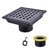 Square Shower Drain 4 inch, Nicmondo Point Center Floor Waste
