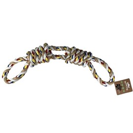 My Furry Family Dog Toy Rope - 2 Knot - RWBY - Large, Red Blue Yellow White